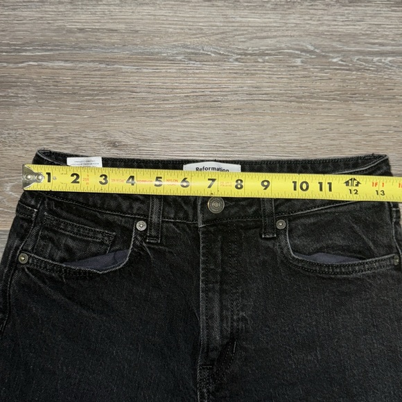 Reformation Liza Ultra High Rise Straight Black Jeans - Size 28 - Picture 10 of 10